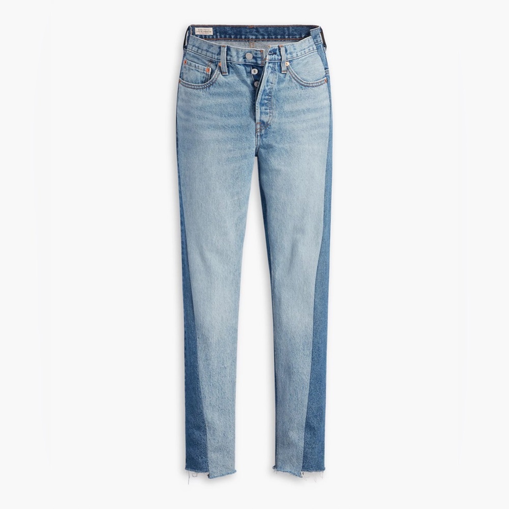 NWT Levi's 501 two-toned denim jeans